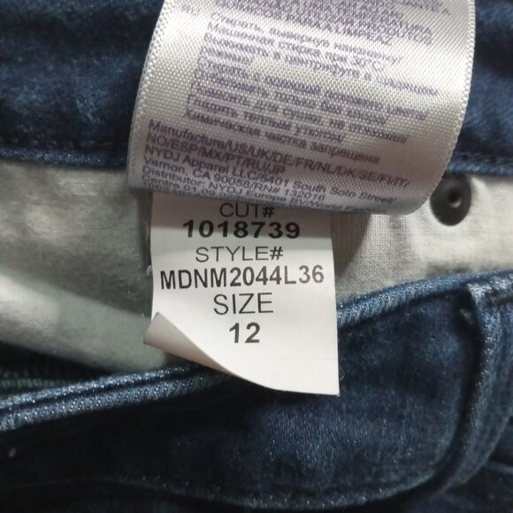 NYDJ Dark Denim Wash Barbara Bootcut Extra Long LiftXTuck Tech Jeans Women's 12 - Picture 7 of 12